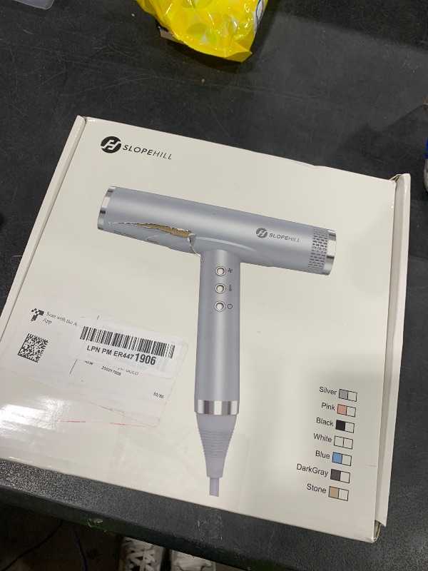 Photo 1 of slopehill Professional Hair Dryer with Diffuser, Ionic Hair Dryer,Lightweight Compact Powerful & Fast Salon Blow Dryer with High Speed Brushless Motor, Travel Hairdryer, Women & Men (Ceramic, Stone)