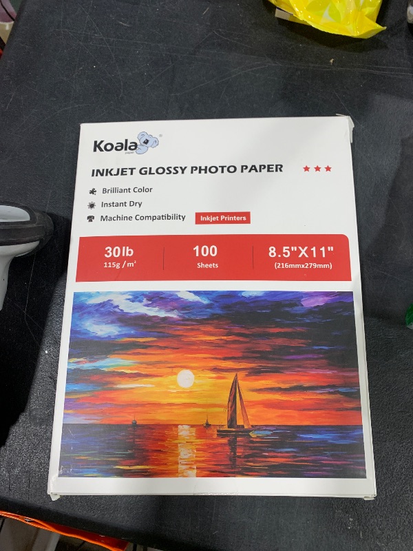Photo 1 of Koala Glossy Thin Inkjet Paper 8.5x11 Inches 100 Sheets Compatible with Inkjet Printer Use DYE INK 115gsm