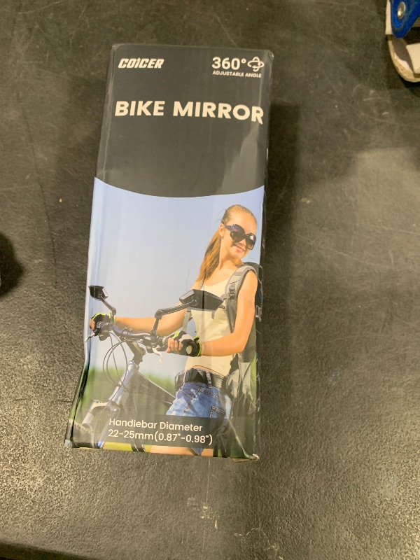 Photo 1 of 2pcs Bike Mirror Handlebar Mount 360° Adjustable, Wide Rear View Mirror Bicycle Mirrors for Handlebars with Scratch Resistant Glass, Bike Rear View Mirror for Scooter, Motorcycle, Bike Accessory