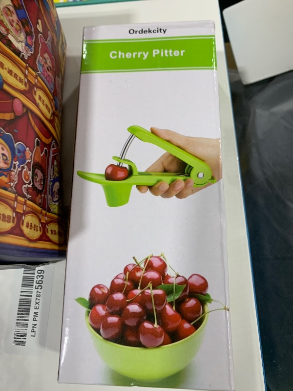 Photo 1 of Cherry Pitter - Ordekcity Stainless Steel Cherries Corer Pitter Tool with Hand-held Push Design, Save Time & Space for Making Cherry Jam with Lock Design(Black)