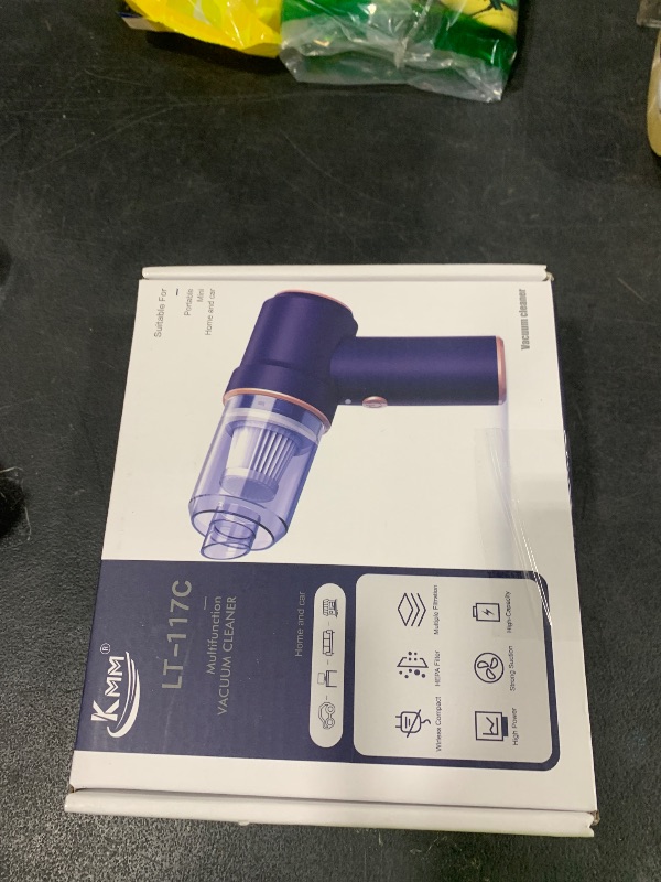 Photo 1 of KMM Handheld Car Vacuum Cleaner, 9000Pa Vacuum Cleaner and Air Duster, 120W High Power Hand Held Vacuum with LED Light and Multi-Nozzles for Car, Home, Office, Pet