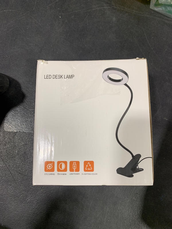 Photo 1 of Woputne Desk Clip on Lamp for Reading Home Office, 10 Dimmable Brightness 3 Modes, Clamp Light for Bed Headboard