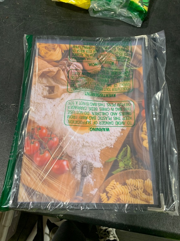 Photo 1 of 4PCS Menu Covers, Menu Covers 8.5 X 11 Inch, Menu Holder 4 Page 8 View, Restaurant Menu Covers Fits A4 Size Paper, Morning Menu Homeschool, Menu Book(Black)