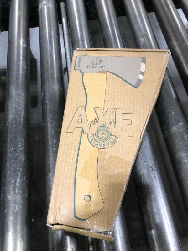 Photo 1 of BeaverCraft Wood Carving Axe Hatchet with Sheath AX1 - Forged Axes Bushcraft Hatchet for Camping - Small Forest Axe for Chopping, Splitting - Gardening Axes with Wooden Handle, Wood Carving Tools