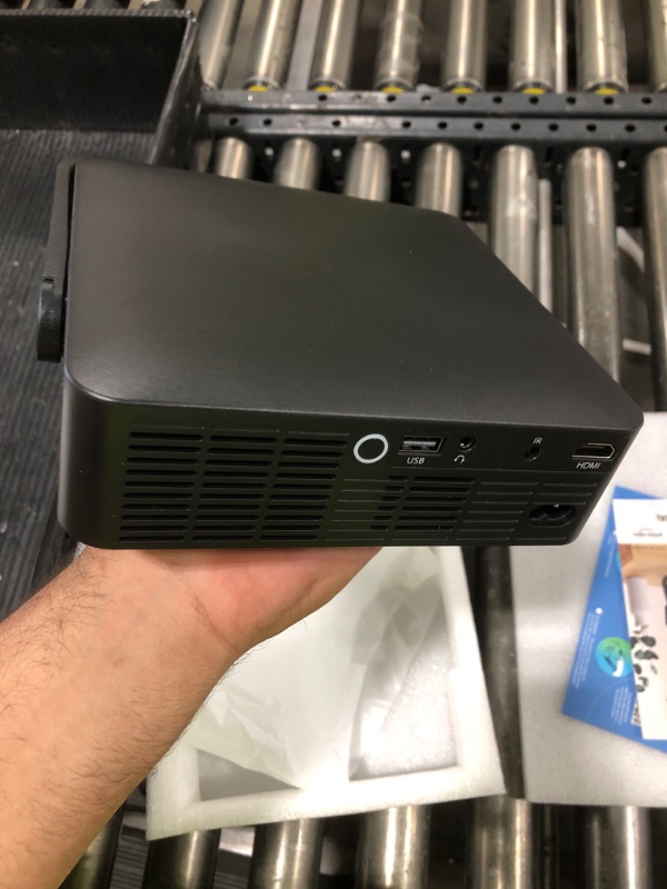 Photo 1 of [Ultra-Slim 1.97"| Netflix Licensed | AI Auto Focus | 360° Stand] Smart Mini Projector with WiFi 6 & Bluetooth, Built-in Netflix/YouTube/Disney+/Hulu, DBPOWER N5 Movie Projector for Bedroom (Black)