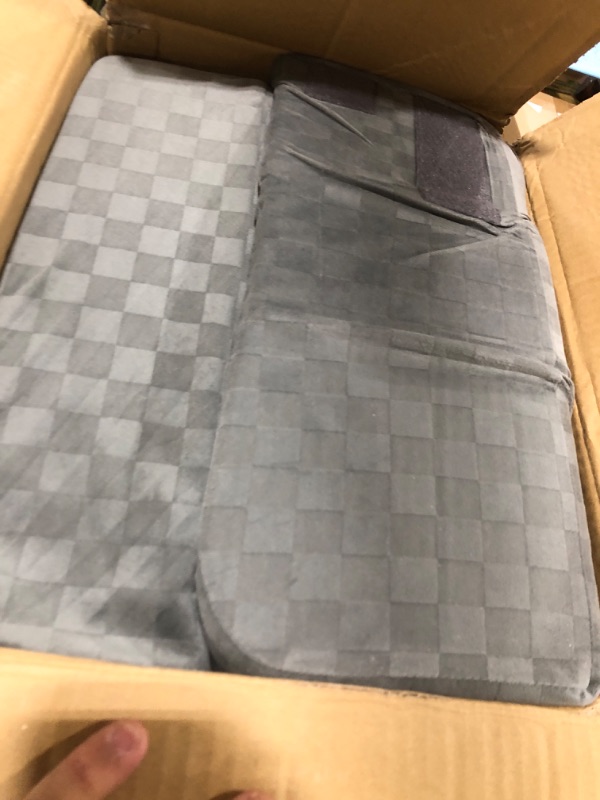 Photo 1 of Vekkia Reading Pillow,Back Pillow for Bed Sitting Up Adult,Backrest Support Pillow with Arm and Large Pockets,Rest Chair for Reading,Gaming,Relaxing,Working or Watching TV in Bed&Floor-19in Grey