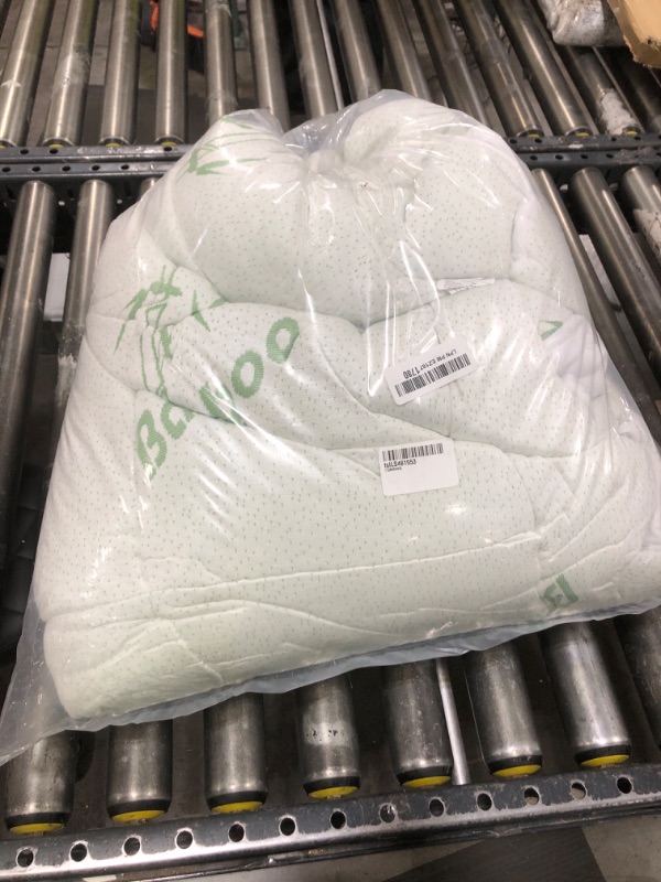 Photo 1 of Ultra Soft Queen Size Mattress Topper - Viscose Made from Bamboo Pillow Top Mattress Pad for Back Pain Relief - Naturally Cooling for Hot Sleepers, Green
