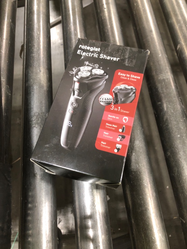 Photo 1 of rategist Cordless Electric Razor for Men: 3-in-1 Shaver for Beard/Nose/Sideburns - IPX7 Waterproof Travel Kit
