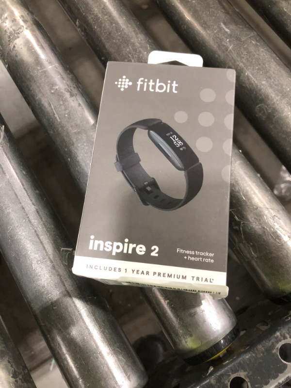 Photo 1 of Fitbit Inspire 2 Health & Fitness Tracker with a Free 1-Year Fitbit Premium Trial, 24/7 Heart Rate, Black/Black, One Size (S & L Bands Included)