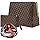 Photo 1 of BAGCRAZY Makeup Bag, Cosmetic Bag, Portable Leather Large Checkered Makeup Bag, 2 Pack Large Capacity Travel Cosmetic Bag for Women, Lightweight Design and Waterproof Toiletries Bag Christmas Gifts