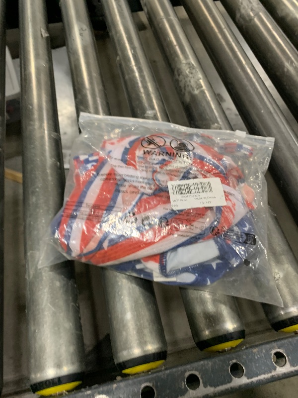 Photo 1 of Girls Swimsuits for Teens, 4th of July Swimsuit American Flag Twist Cross with Cover Up Skirt Swimsuits for Teens Size 13 Size 14