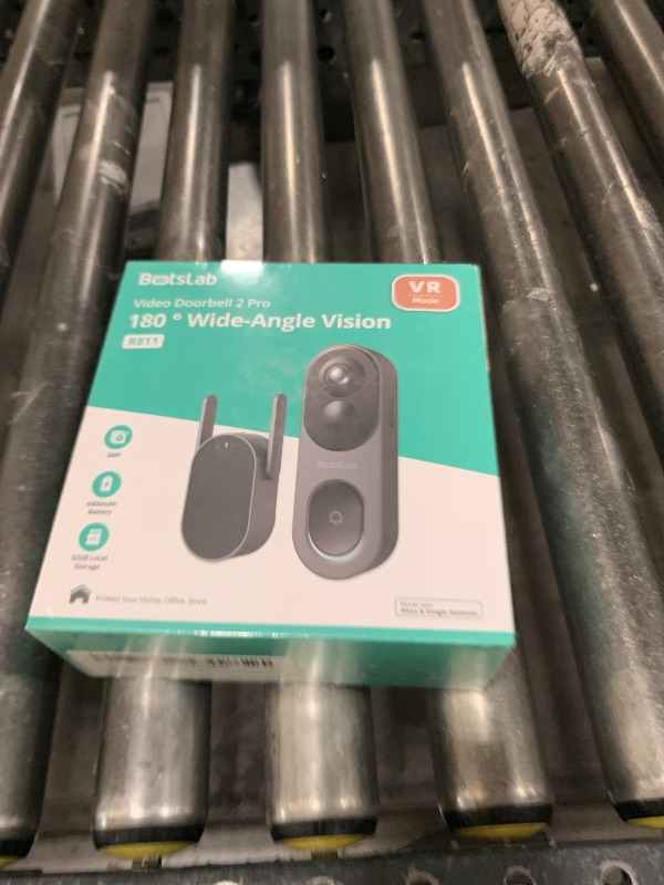 Photo 1 of BOTSLAB 5MP Wireless Video Doorbell Camera, No Monthly Fee, 5GHz WiFi, 180° Head-to-Toe View, AI Motion Detection, VR Mode, Battery or Wired Powered, Easy Installation, Weatherproof