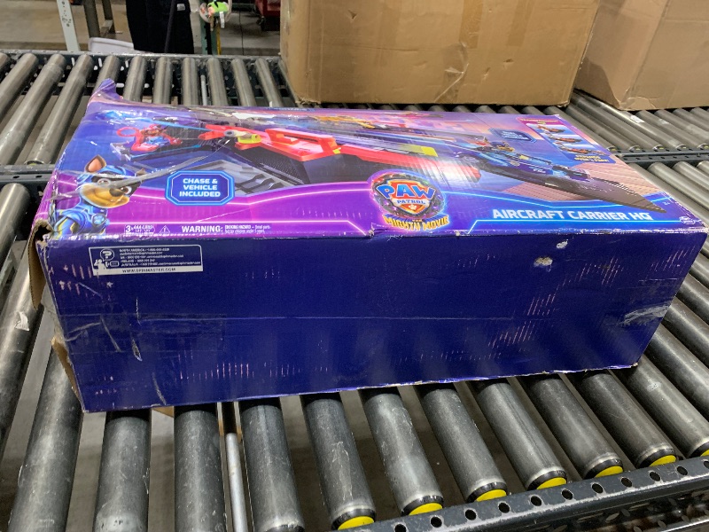 Photo 1 of PAW Patrol: The Mighty Movie, Aircraft Carrier HQ, with Chase Action Figure and Mighty Pups Cruiser, Kids Toys for Boys & Girls 3+