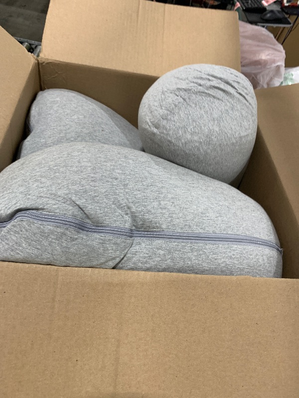 Photo 1 of Momcozy U Shaped Pregnancy Pillows with Cotton Removable Cover, 57 Inch Full Body Pillow Maternity Support, Must Have for Pregnant Women, Hatha Grey