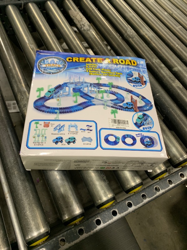 Photo 1 of Track Car Toys, 269 PCS Racing Tracks Toy, Create A Frozen World Race Road, Flexible Tracks Playset & 2 PCS Cool Race Cars, Toddler Toys Birthday Gifts for Age 3 4 5 6 Year Old Boys Girls