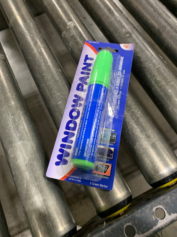 Photo 1 of Cosco Window Paint Marker, Green, 9/16" Chisel Tip (098178)