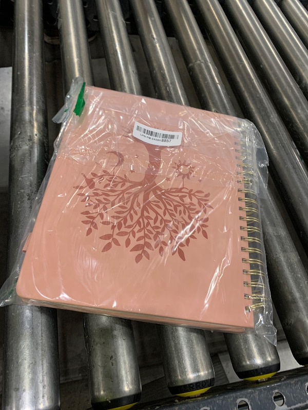 Photo 1 of Ovesmusl 5 Subject Notebook College Ruled Hardcover Spiral Notebook 8.5" x 11" with 5 Removable Dividers 300 Pages 100GSM Large Spiral Notebooks for Work Thick Lined Journal for Women, Pink