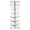 Photo 1 of 7-Tier Rotating Shoe Rack, 360° Spinning Shoe Organizer with Lazy Susan, Round Carousel Storage for Entryway, Bedroom, Closet – White