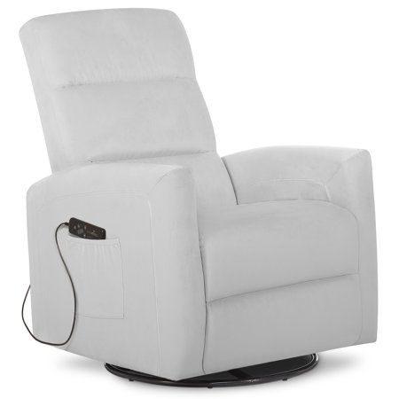 Photo 1 of Evolur Reevo Glider W/ Massager in Gray/Yellow | Wayfair 6111M-GRY