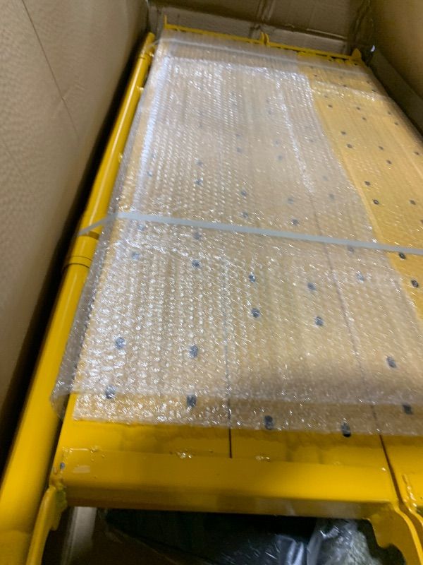 Photo 1 of LEADALLWAY Scaffolding Platform 4 Foot High Mobile Baker Scaffolding 770 LBS Capacity with Locking Wheels and Tool Bag, Red