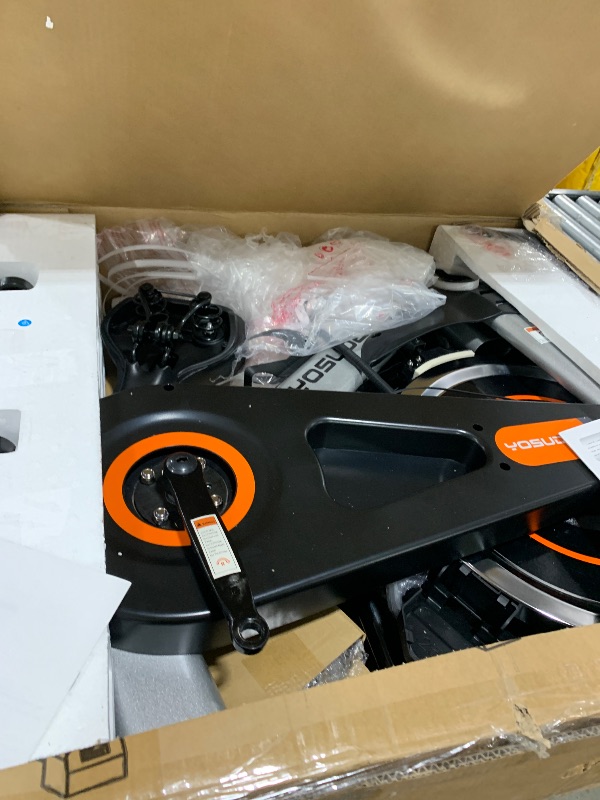 Photo 1 of YOSUDA Exercise Bike, Stationary Bike with App, Brake Pad Indoor Cycling Bike with 300 lb Weight Capacity, Low Noise, Tablet Holder, padded Seat for Home Fitness and Weight Loss