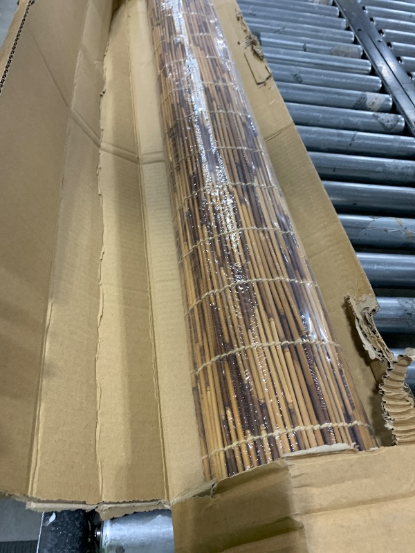 Photo 1 of Radiance Cordless Bamboo Blinds - Waterproof Roller Shades for Porch, Patio & Interior Windows - Roll-up Bamboo Shades for Inside Mount - Indoor & Outdoor Privacy Screen, Cocoa, 72"W x 72"L - 3370772E