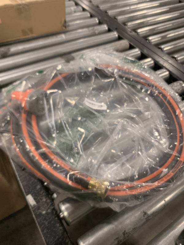Photo 1 of Upgraded  Garden Hose,5/8inx10FT,No Kink Water Hose with 7 Function Nozzle,Heavy Duty Short Hose for Outside Car,Floor,Yard Washing,Garden Watering