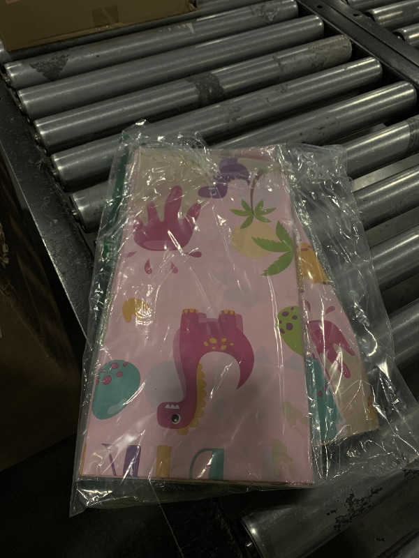 Photo 1 of FunHot Dinosaur Tablecloths, 4 Pcs Pink Dinosaur Birthday Table Covers, 54 x 108 Inch Waterproof Rectangle Happy Birthday Table Covers for Boys Girls Dinosaur Theme Birthday Party Supplies