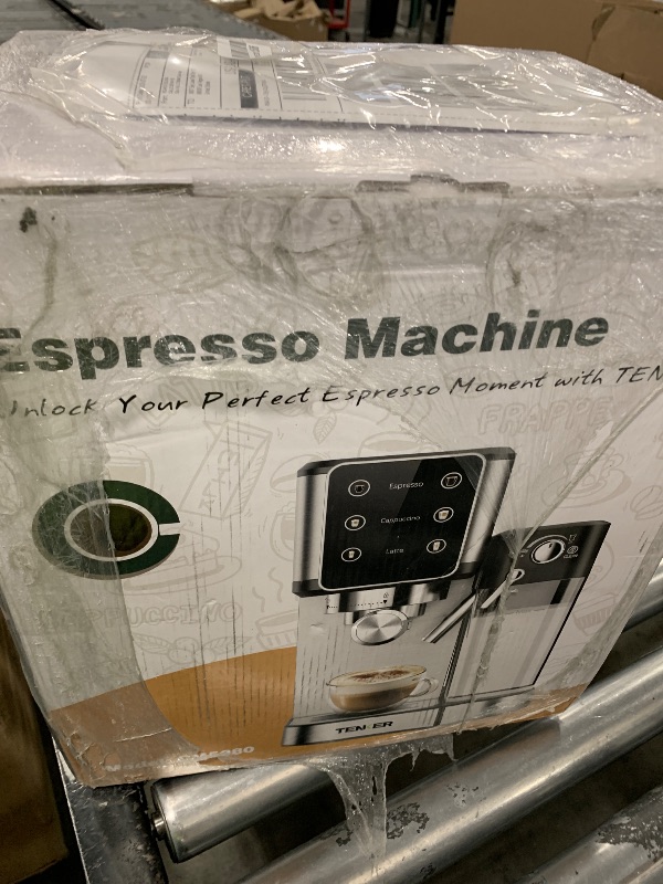 Photo 1 of TENKER Espresso Machine, 20 Bar Cappuccino Machine with Automatic Milk Frother, 3-in-1 Coffee Machine, 1350W Dual Boiler Latte Maker, Touchscreen Espresso Coffee Maker, Stainless Steel