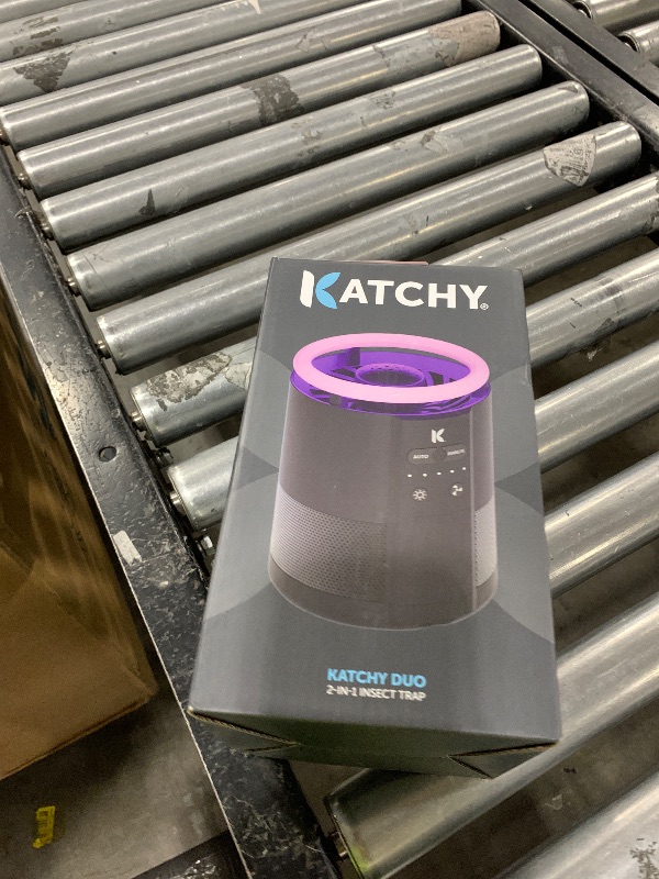 Photo 1 of Katchy Duo Indoor Insect Trap with Scent Pod - Fan Powered with UV Light - Fruit Fly Traps for Indoors - for Fruit Flies, Gnats, Mosquitoes, Moths (Black)