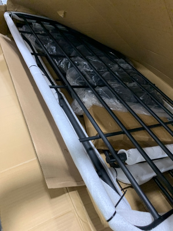 Photo 1 of Wildroad Roof Rack Cargo Basket, Upgraded 4” Fence Wide Car Roof Basket Combo, 64"x 50"x 4" Universal Roof Cargo Carrier Basket with Cargo Bag, Cargo Net and Ratchet Straps Fits for SUV Truck Cars
