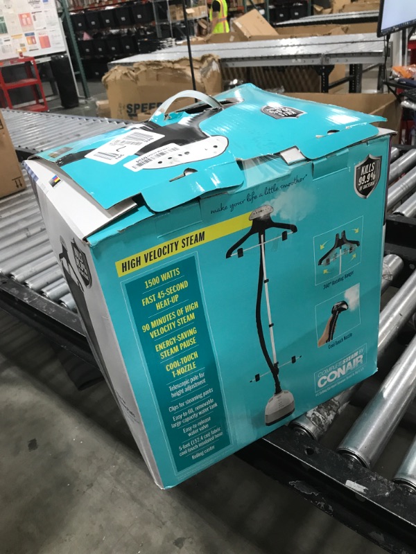 Photo 1 of Conair Full Size Garment Steamer for Clothes, CompleteSteam 1500W,Grey
