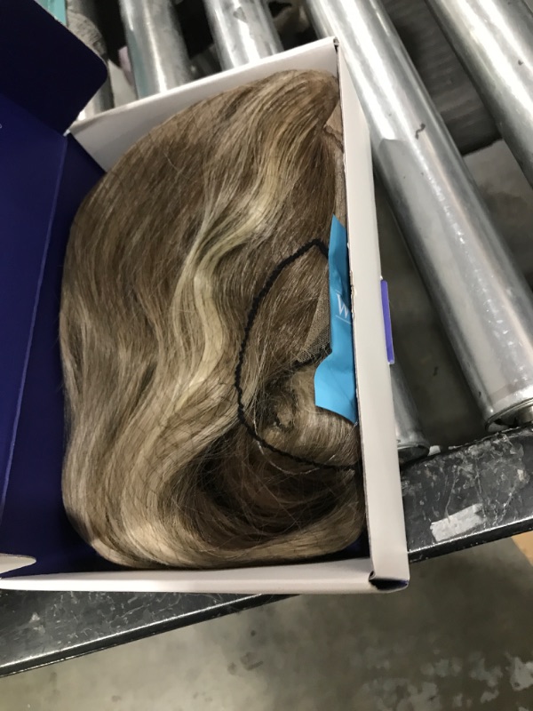 Photo 1 of HAIRCUBE 13X4 HD Synthetic Lace Front Wig, Ombre Blonde Glueless Curly Wig, Natural Density Hairline Human-Like Hair Wig for Women