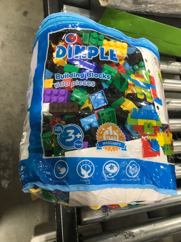 Photo 1 of Dimple Large Building Blocks for Toddlers/Kids (600 Piece) Stackable, Multi-Colored, Interlocking Toys Safe, Non-Toxic Plastic Bright Colors, Waterproof Boys, Girls Age 3 for Kids