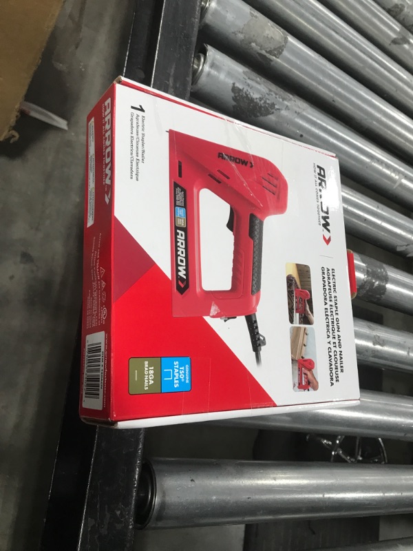 Photo 1 of Arrow T50ACN Heavy Duty Corded Electric 2-in-1 Staple and Nail Gun for Upholstery, Framing, Insulation, Crafts, Furniture, and Construction