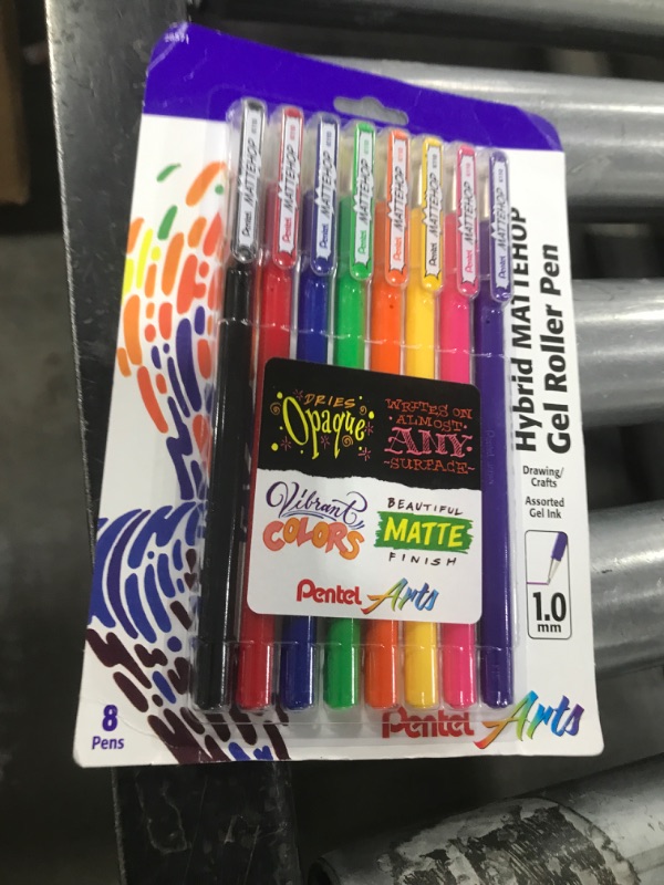 Photo 1 of Pentel  Dual Metallic Liquid Gel Roller Pen YK110/8-M - Pack of 8 Pens in 16 Shimmering Metallic Colours