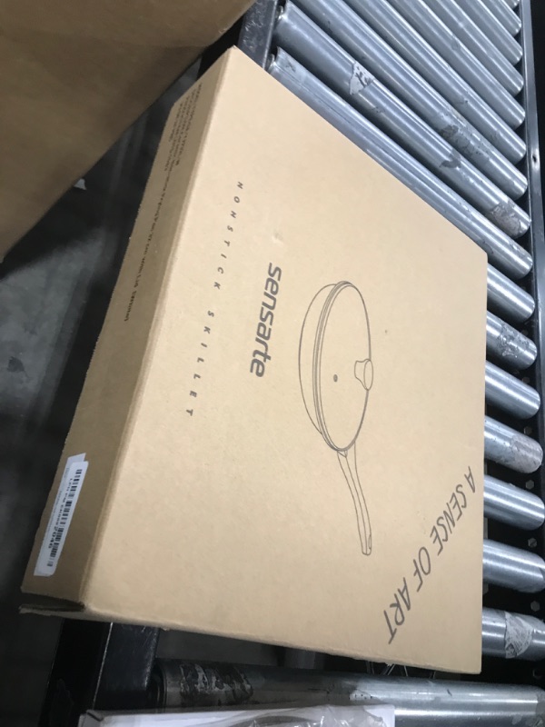 Photo 1 of SENSARTE Nonstick Ceramic Frying Pan Skillet with Lid, 12.5 Inch Omelet Pan, Healthy Non Toxic Chefs Pan, Induction Compatible Egg Pan with Heat Resistant Handle, Free of Intentionally Added PFAS/PTFE
