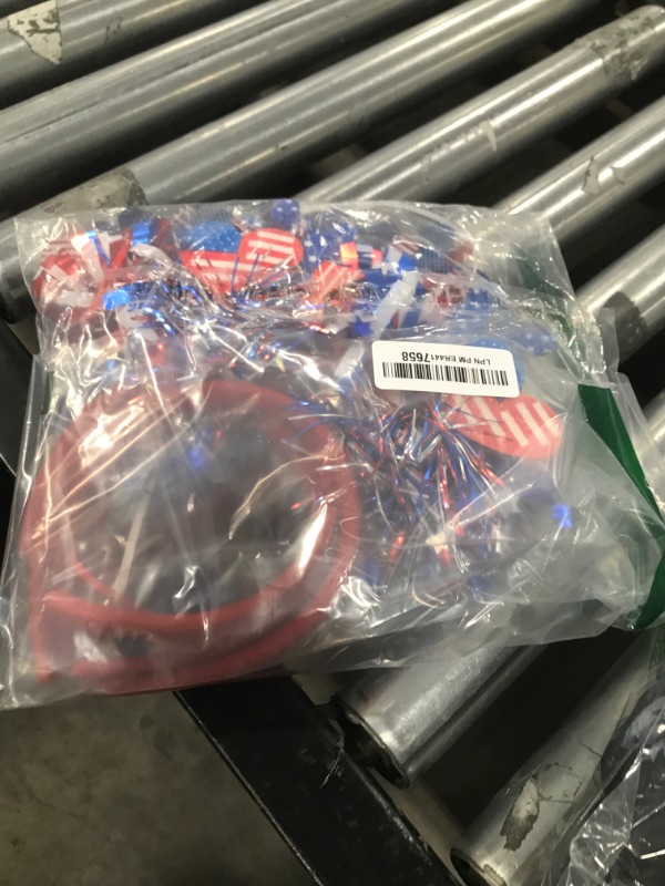 Photo 1 of MARCSONNIA 12 Piece Patriotic Headbands and Star Sunglasses Set,4th of July Party Accessories, Red White Blue Independence Day Decorations