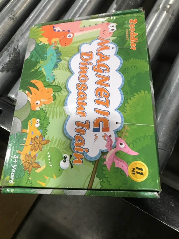 Photo 1 of Zeoddler Toys for Toddlers, 11 Magnetic Wooden Dinosaur Train Set, Montessori Toys for Toddlers, Preschool Educational Material for Kids, Birthday Gifts for Boys, Girls