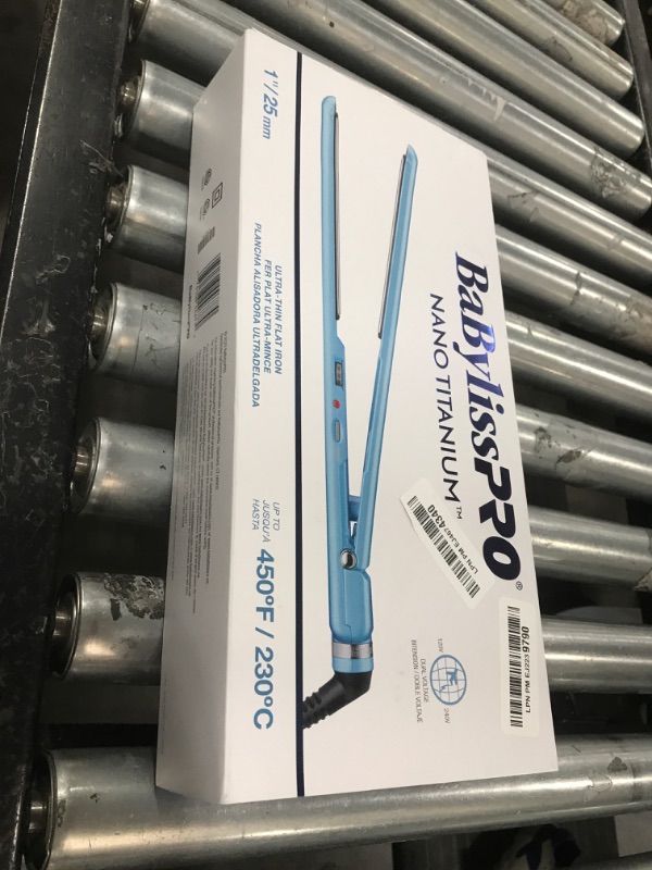 Photo 1 of BaByliss Nano Titanium 1in Ultra Thin 1" Flat Iron