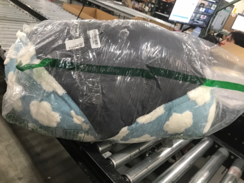 Photo 1 of Lesure Cute Dog Bed for Large Dogs - Washable Pet Beds,Cozy Rectangle Orthopedic Sofa with Jacquard Shaggy Plush & Anti Slip Bottom,36x27x8inches