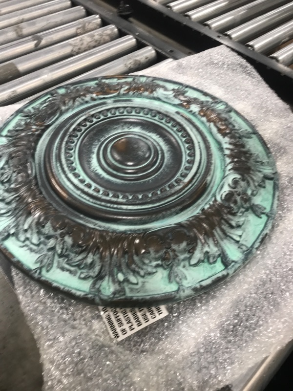 Photo 1 of Ekena Millwork CM20BXBBS Biddix Ceiling Medallion, Bronze Blue Patina