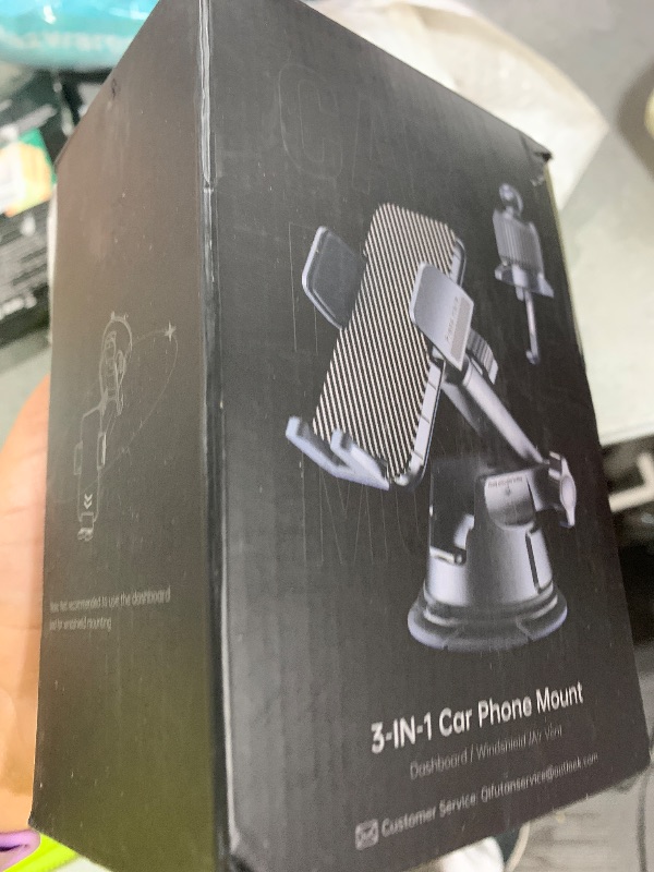 Photo 1 of Qifutan Dash Mounted Holders Phone Holders for Your Car Phone Mount for Car Windshield Dashboard Air Vent Universal Hands Free Automobile Cell Phone Holder Fit for iPhone Smartphone