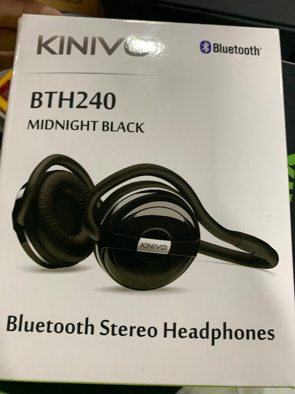 Photo 1 of Kinivo BTH240 Bluetooth Headphones (Black, On-Ear, Wireless Music, Hands-Free Calling, Built-in Mic, Foldable, Travel Bag)