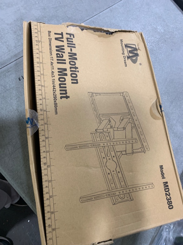Photo 1 of Mounting Dream TV Wall Mount for 32-65 Inch Television,Mount with Swivel and Tilt, Full Motion Bracket with Articulating Dual Arms, Fits 16inch Studs, Max VESA 400X400 mm, 99lbs, MD2380