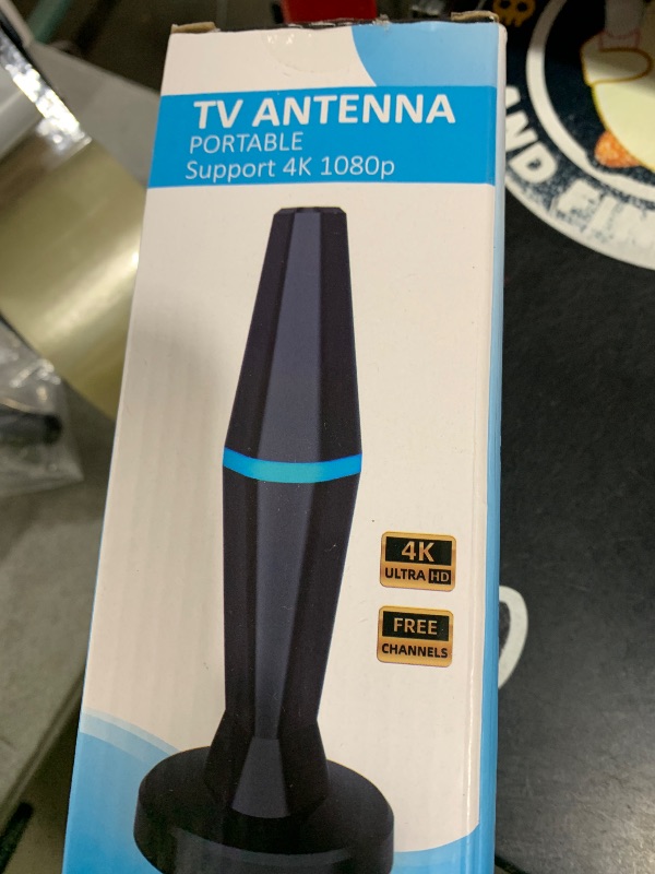 Photo 1 of Digital TV Antenna for Smart Tv Indoor TV Antenna for Tv Without Cable with Strong Magnetic Base, 360° Reception HD Antenna for TV Indoor 4k -10FT Long Cables (Blue-V15601)