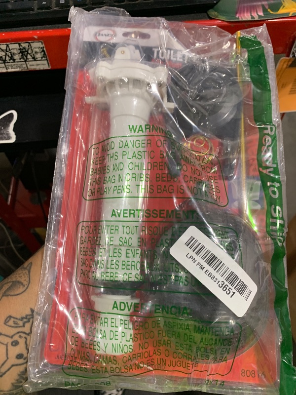 Photo 1 of Danco 80816 Complete Toilet Repair Kit Fill Valve, Flapper, Rod, Float Replacement, White