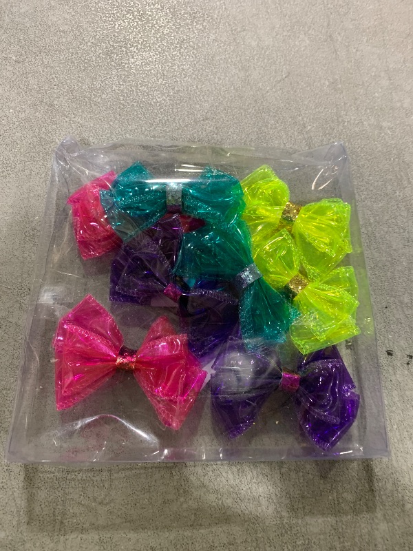 Photo 1 of CN 8PCS Waterproof Swim Bow Hair Bows for Girls, Jelly Multi-colored PVC Summer Swim Pool Bow Clips Transparent Hair Accessories for Toddlers Kids Teens(Swim Pool Bows D, 4inch)