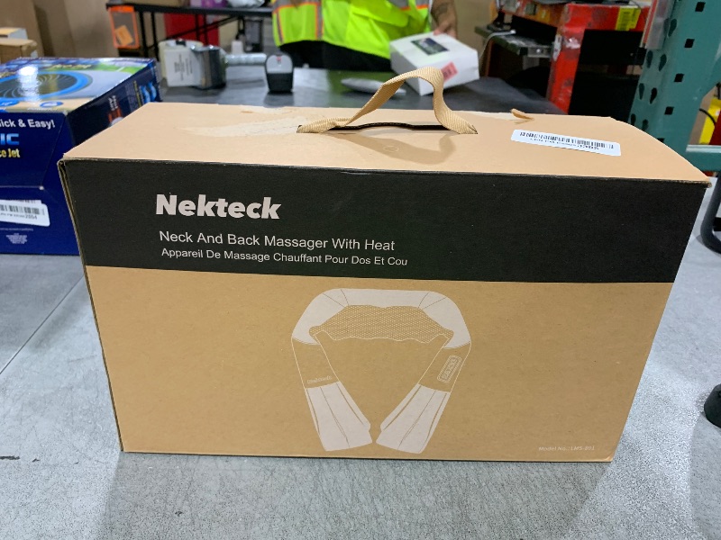 Photo 1 of Nekteck Shiatsu Neck and Back Massager with Soothing Heat, Electric Deep Tissue 3D Kneading Massage Pillow for Shoulder, Leg, Full Body Muscle Pain Relief, Car, Office and Home Use