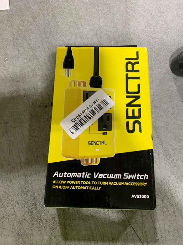 Photo 1 of SENCTRL Automatic Vacuum Switch Allow Power Tool/Table Saw to Turn Vac Cleaner/Accessory On and Off Automatically, Load Sensing, On Delay Prevent Circuit Overload, Shop Dust Collector Off Delay